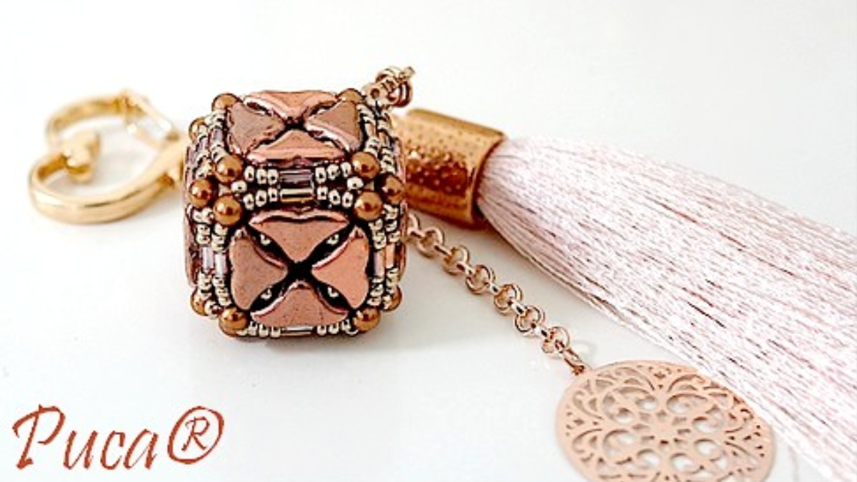 Llavero de cuentas de vidrio Atina Helios by Puca