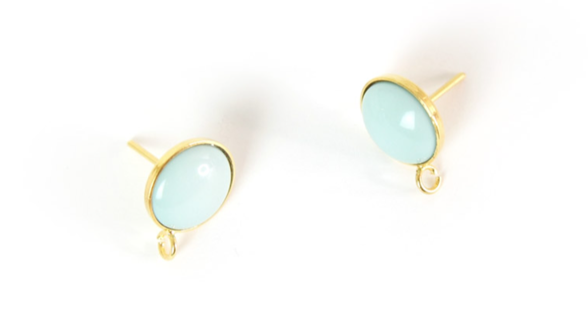 Pendientes de cuentas redondas de turquesa Brick Stitch : Paso 1