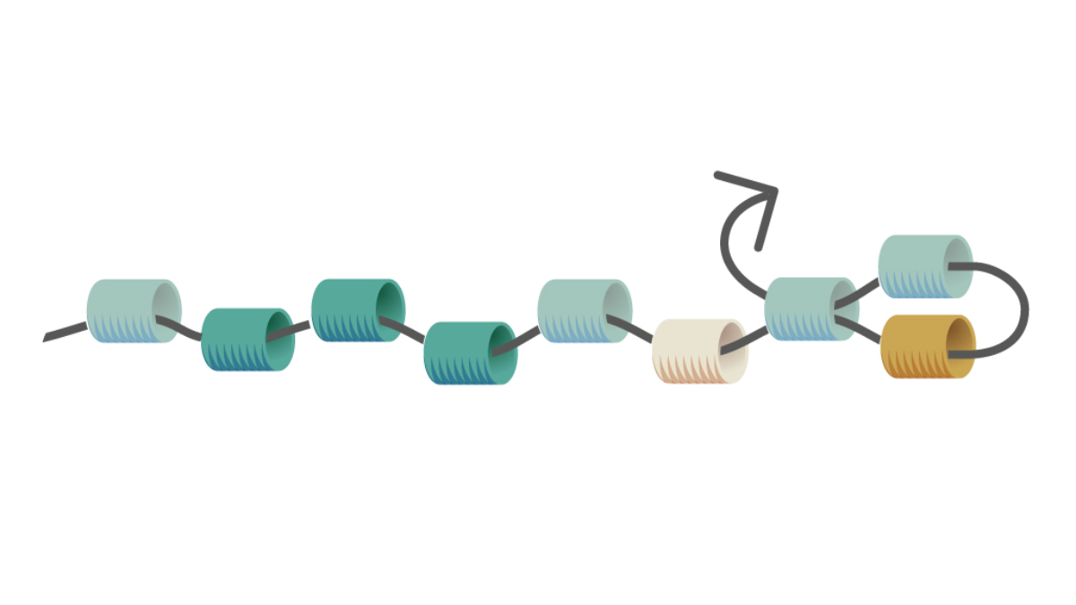 Pulsera tejida Miyuki Mississippi turquesa : Paso 2