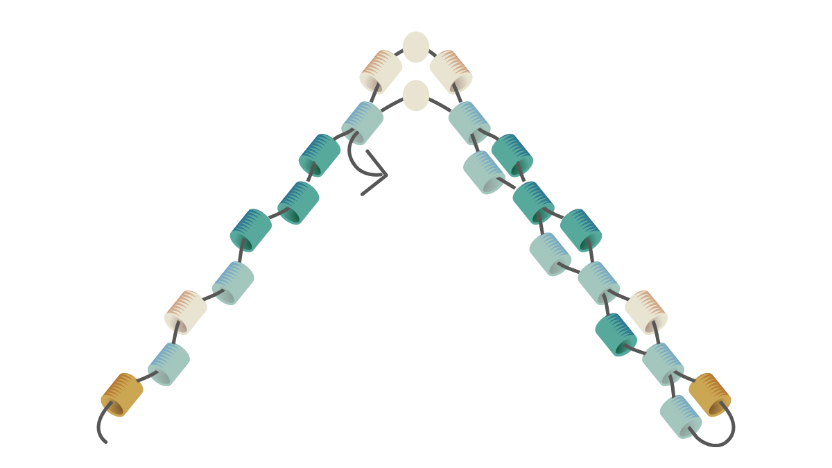 Pulsera tejida Miyuki Mississippi turquesa : Paso 3