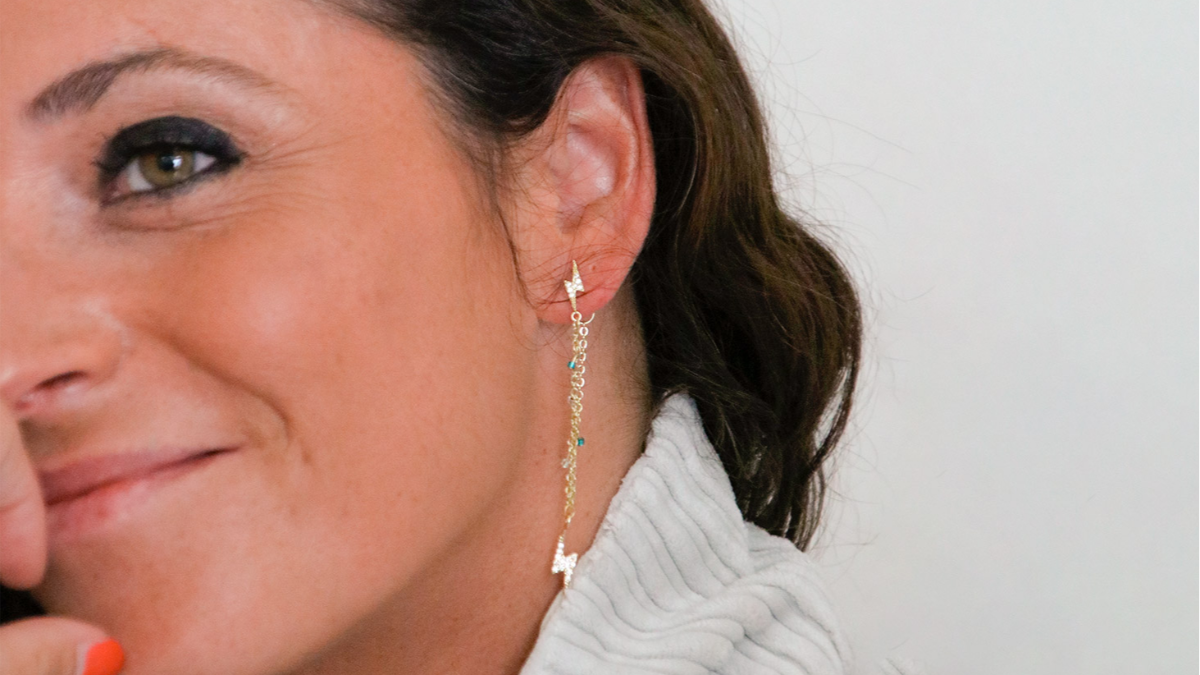 Esquema DIY pendientes de cadena de diamantes de imitación