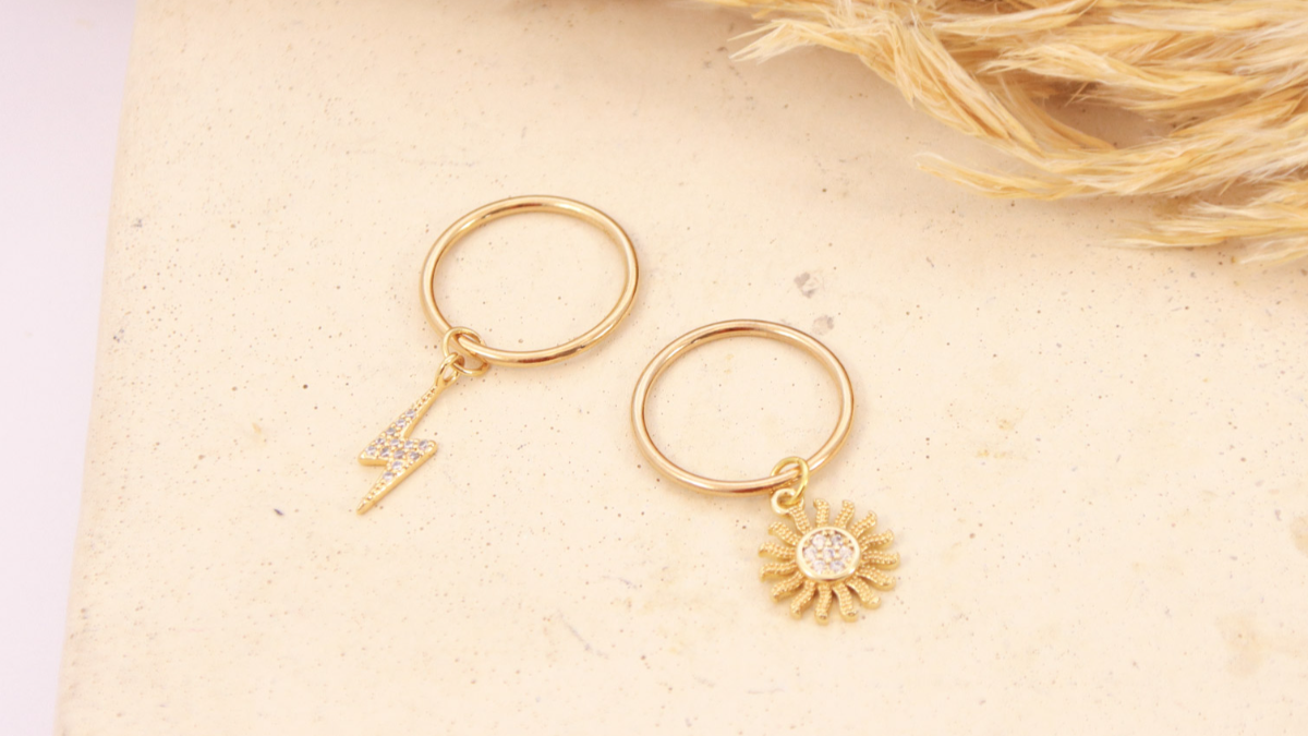 DIY pendientes de cadena de diamantes de imitación : Paso 3