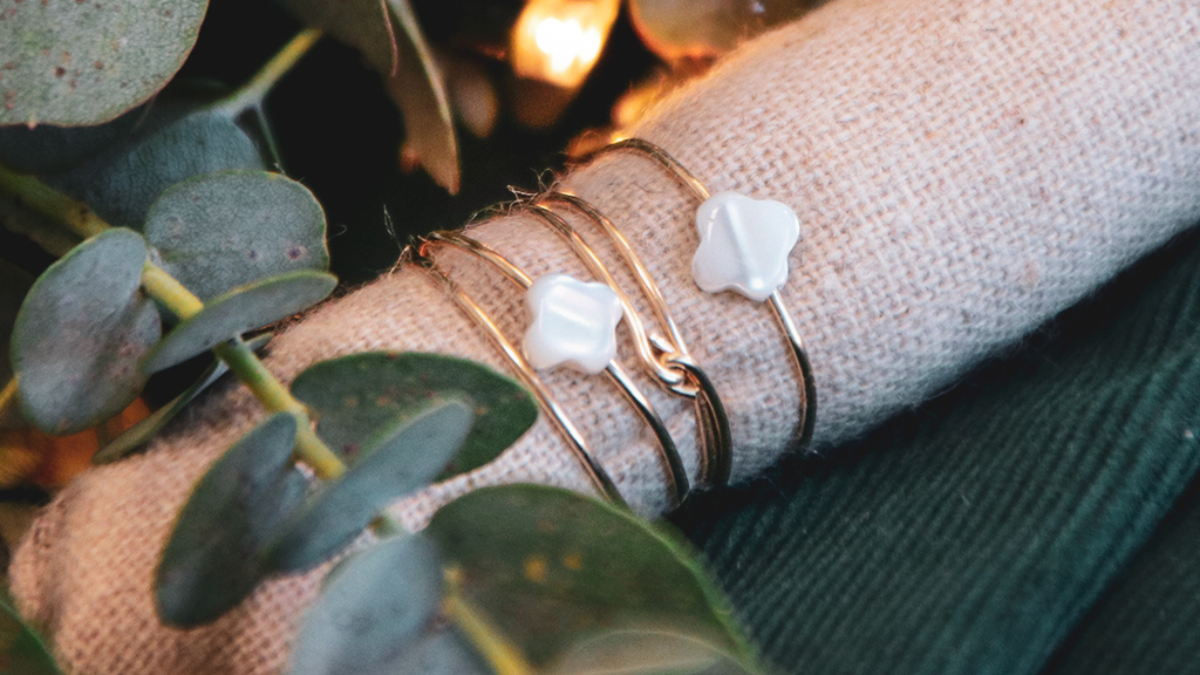 Anillo de oro con perlas de nácar : Paso 5