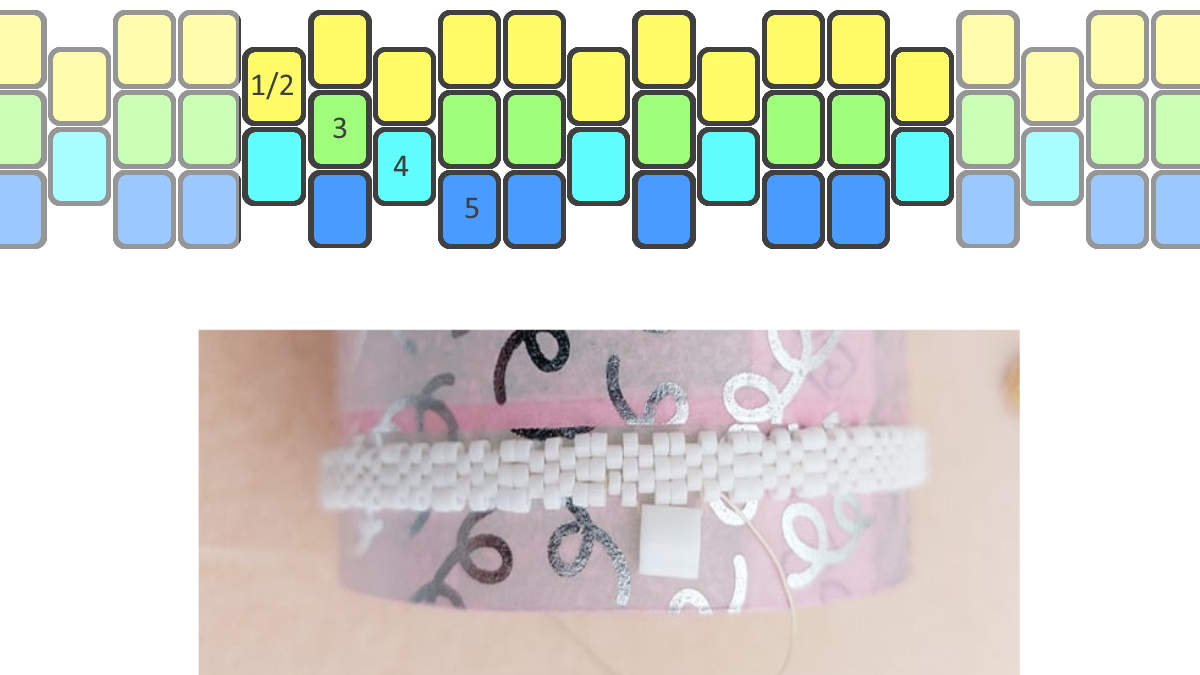 Pulsera So Chic Bangle con cuentas de semillas Miyuki y Tila : Paso 1 Pulsera So Chic Bangle con cuentas de semillas Miyuki y Tila : Paso 1