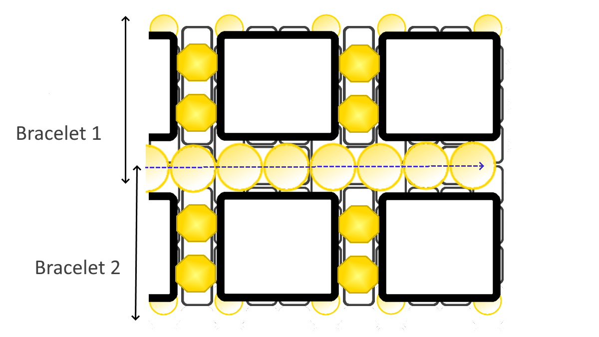 Pulsera So Chic Bangle con cuentas de semillas Miyuki y Tila : Paso 7 Pulsera So Chic Bangle con cuentas de semillas Miyuki y Tila : Paso 7