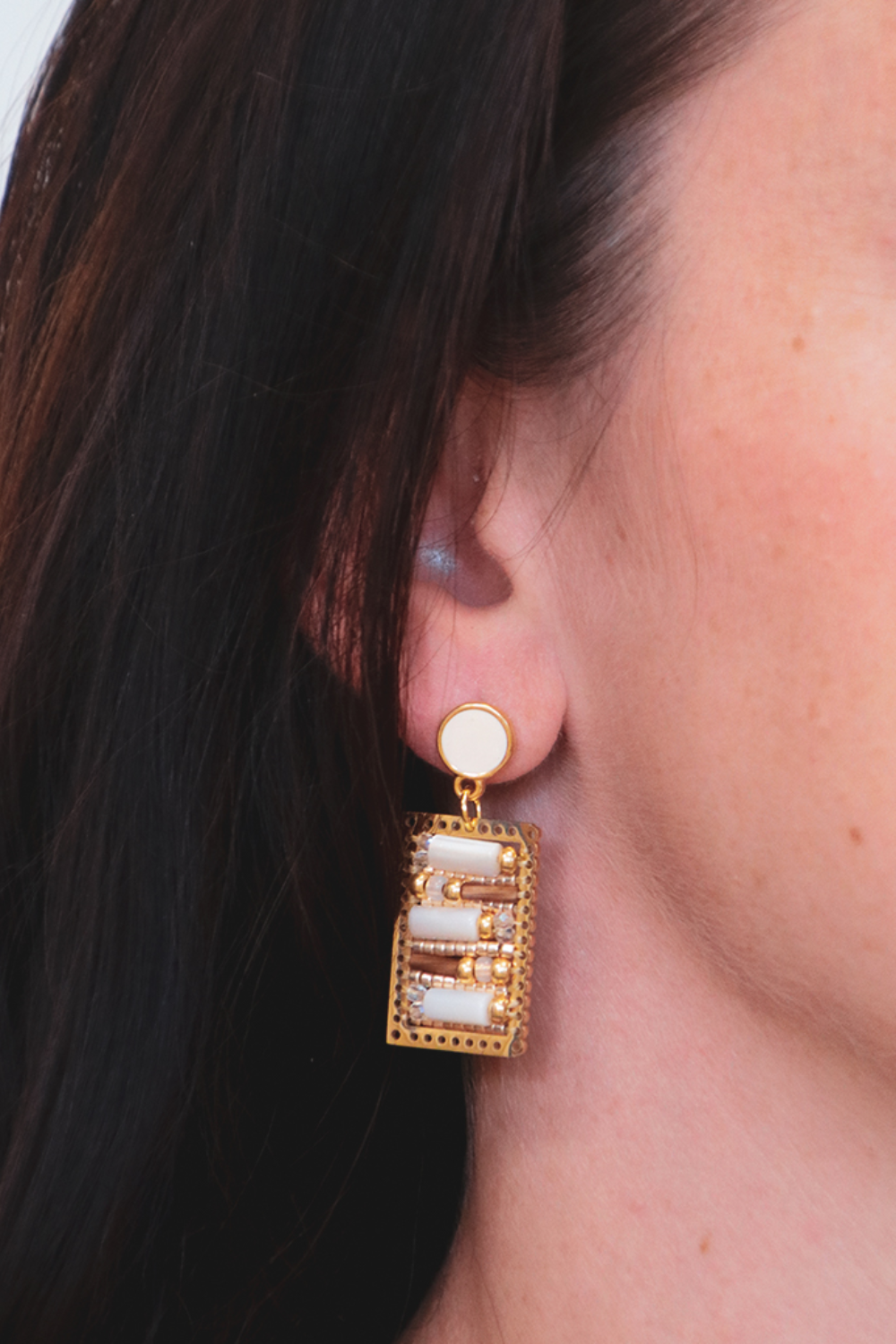 Esquema Pendientes de tejido de perlas Esquema Pendientes de tejido de perlas