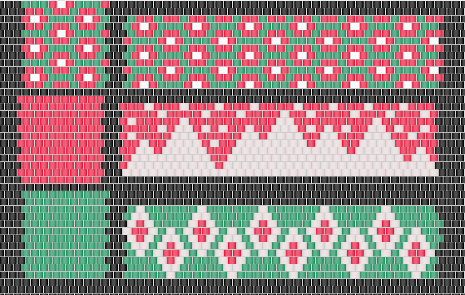 Esquema Packs de regalo de Navidad DIY con tejido de cuentas en relieve Miyuki