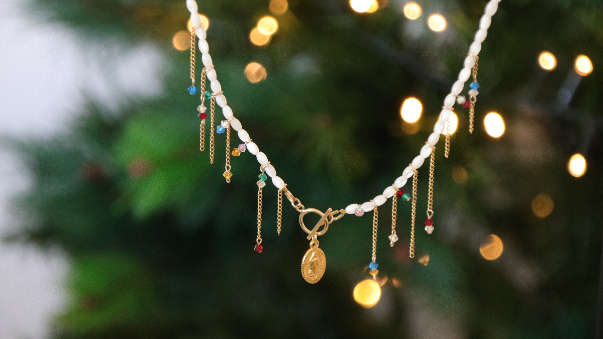 DIY collar de olivas de nácar, cadenas y peonzas Preciosa DIY collar de olivas de nácar, cadenas y peonzas Preciosa