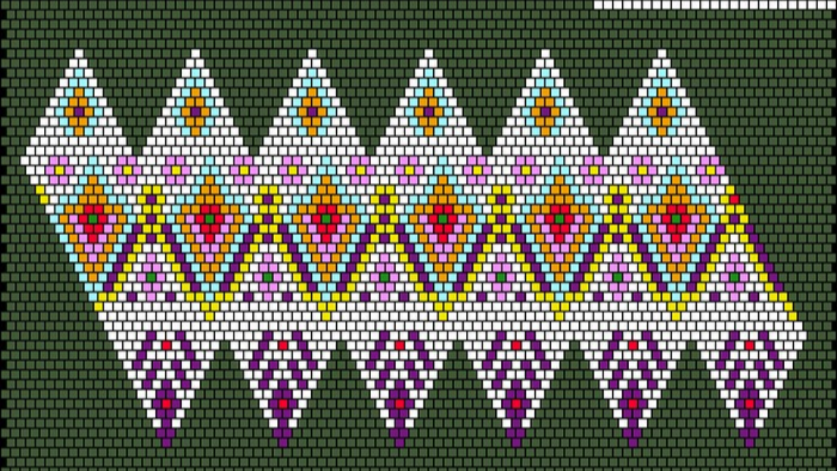 Cuentas Miyuki y malla PureCrystal Adorno de Navidad : Paso 1