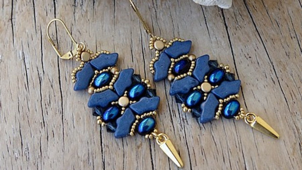 Esquema Pendientes DIY con cuentas de Delos, Samos y Kalos por Puca