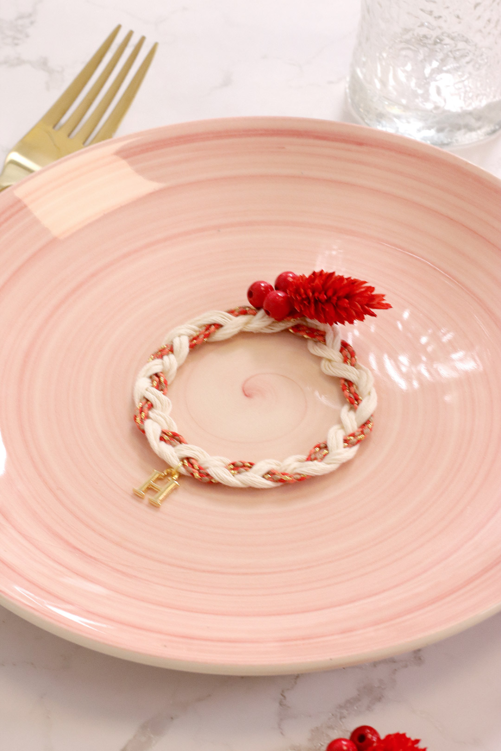 DIY Fácil Corona Navideña Marcapáginas de cuerda