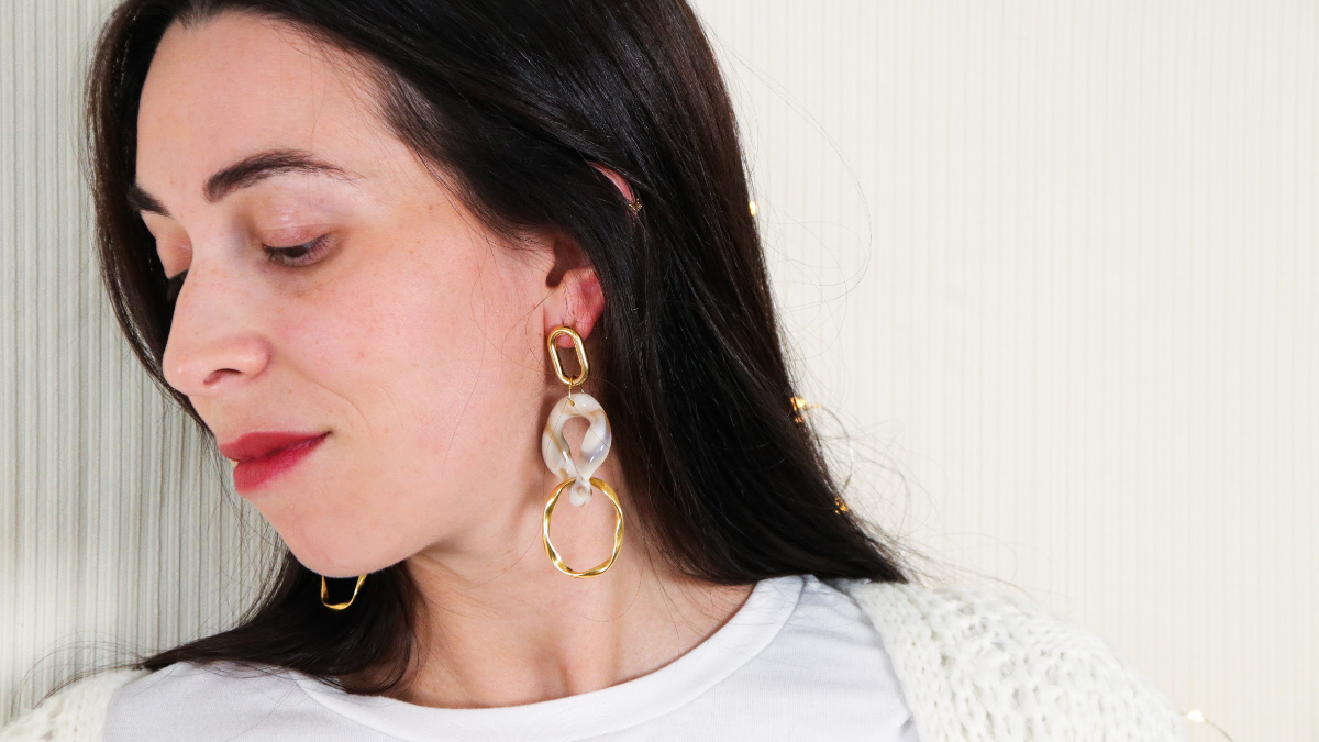 Esquema DIY Pendientes originales XXL de resina y acrílico Esquema DIY Pendientes originales XXL de resina y acrílico