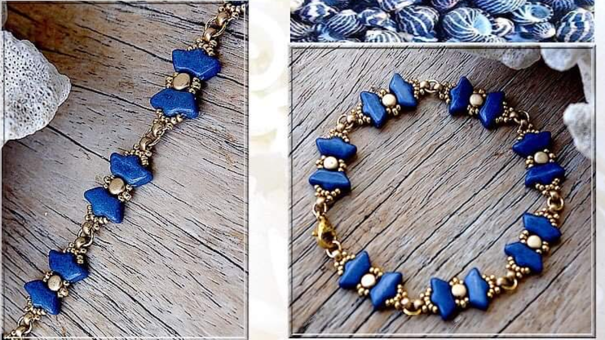 Esquema Pulsera DIY "Kelonia" de Puca con cuentas Delos, Kalos y Miyuki Esquema Pulsera DIY "Kelonia" de Puca con cuentas Delos, Kalos y Miyuki