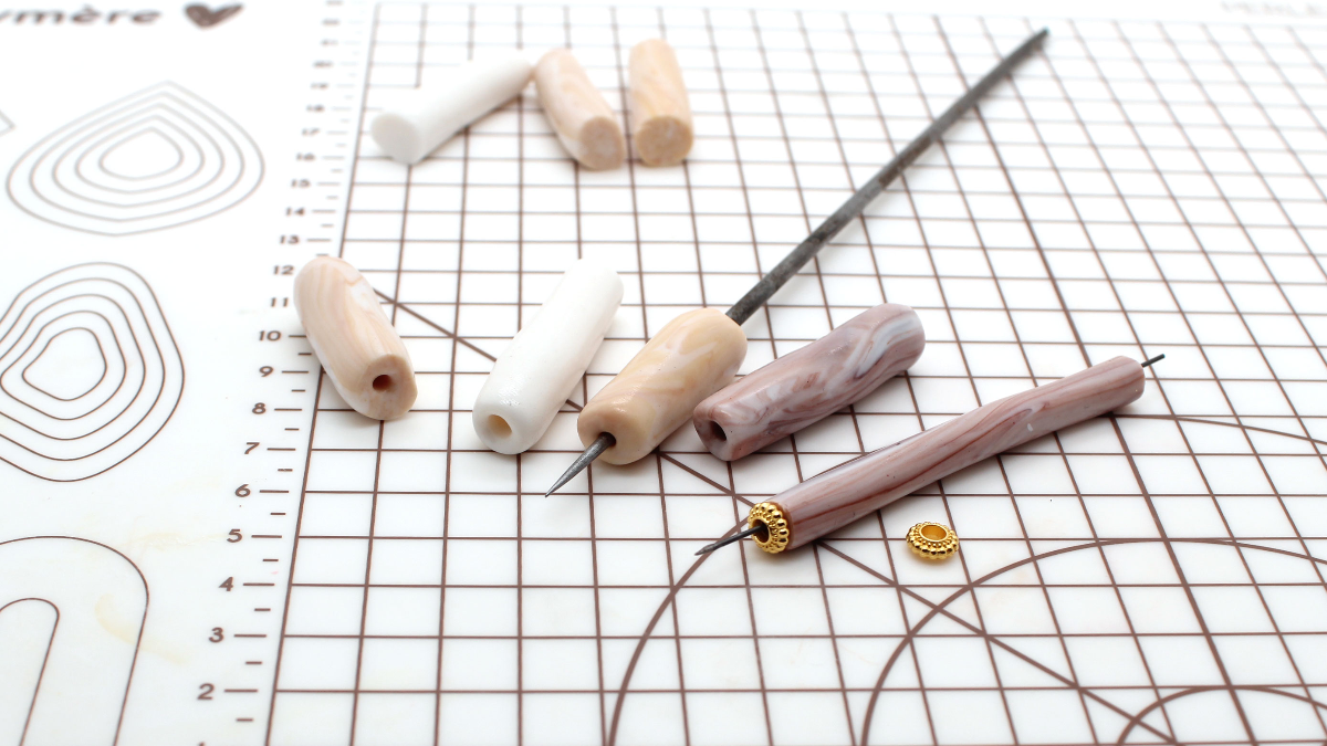 Pulsera de cuentas curvas de arcilla polimérica : Paso 4