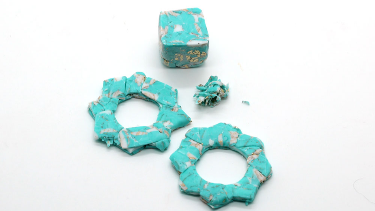 Pendientes de mandala polimérico con efecto piedra : Paso 8 Pendientes de mandala polimérico con efecto piedra : Paso 8