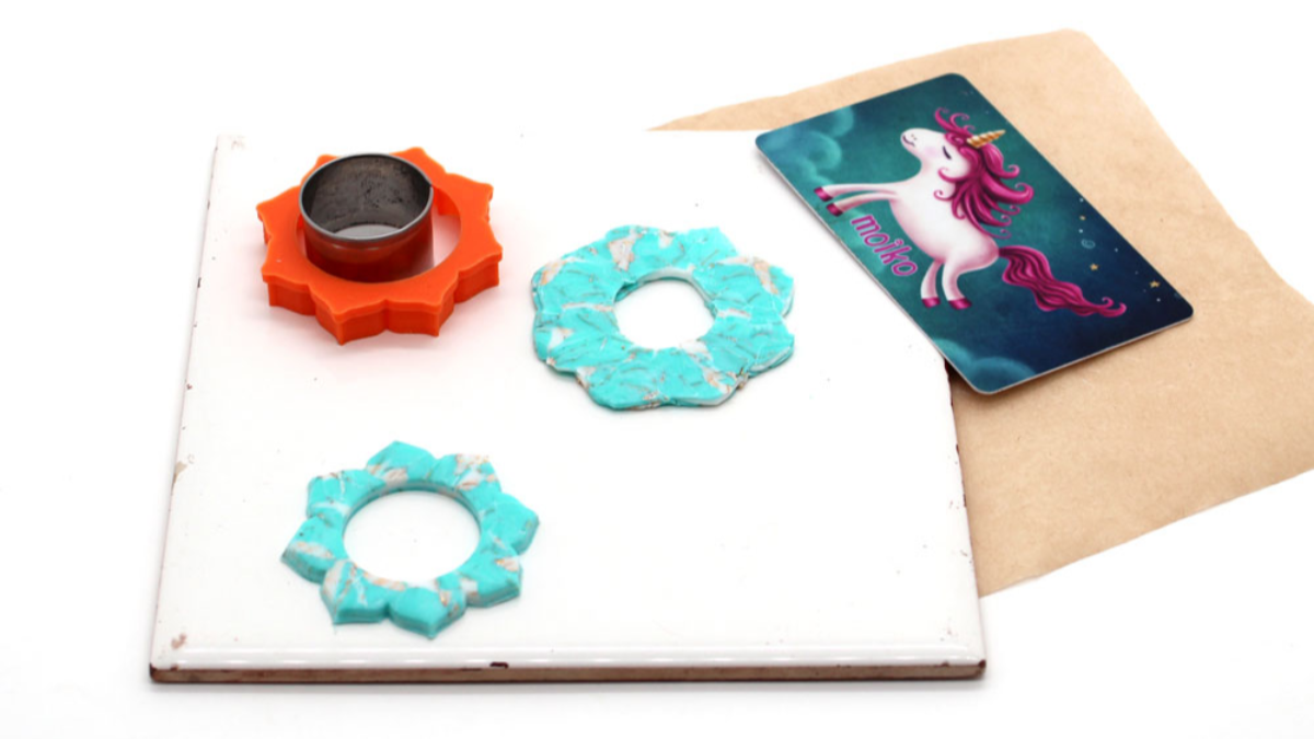 Pendientes de mandala polimérico con efecto piedra : Paso 9 Pendientes de mandala polimérico con efecto piedra : Paso 9