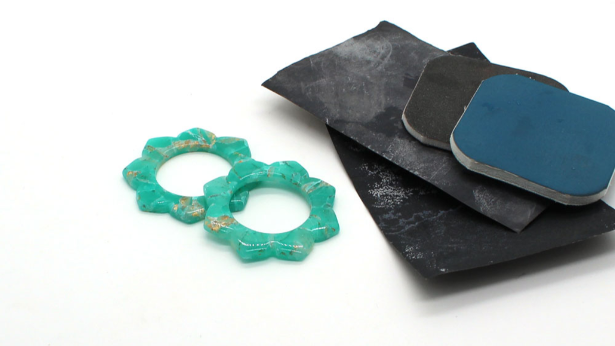 Pendientes de mandala polimérico con efecto piedra : Paso 10 Pendientes de mandala polimérico con efecto piedra : Paso 10