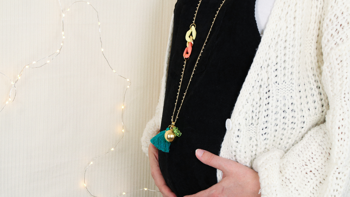 Esquema Bola de embarazo DIY con eslabones grandes y oso de peluche Esquema Bola de embarazo DIY con eslabones grandes y oso de peluche