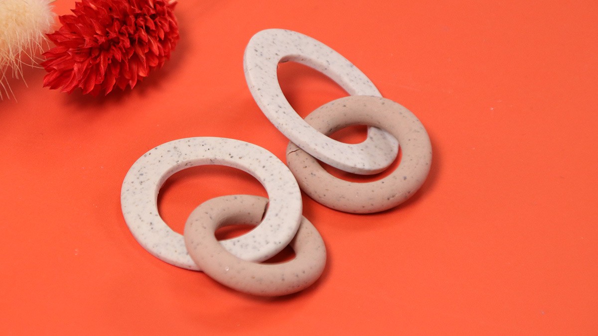 Esquema Pendientes de eslabones intercambiables de arcilla polimérica