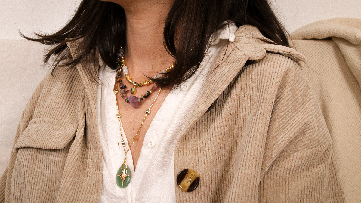 Joyería DIY Collar bohemio chic de varias vueltas con cuentas de piedras naturales Joyería DIY Collar bohemio chic de varias vueltas con cuentas de piedras naturales