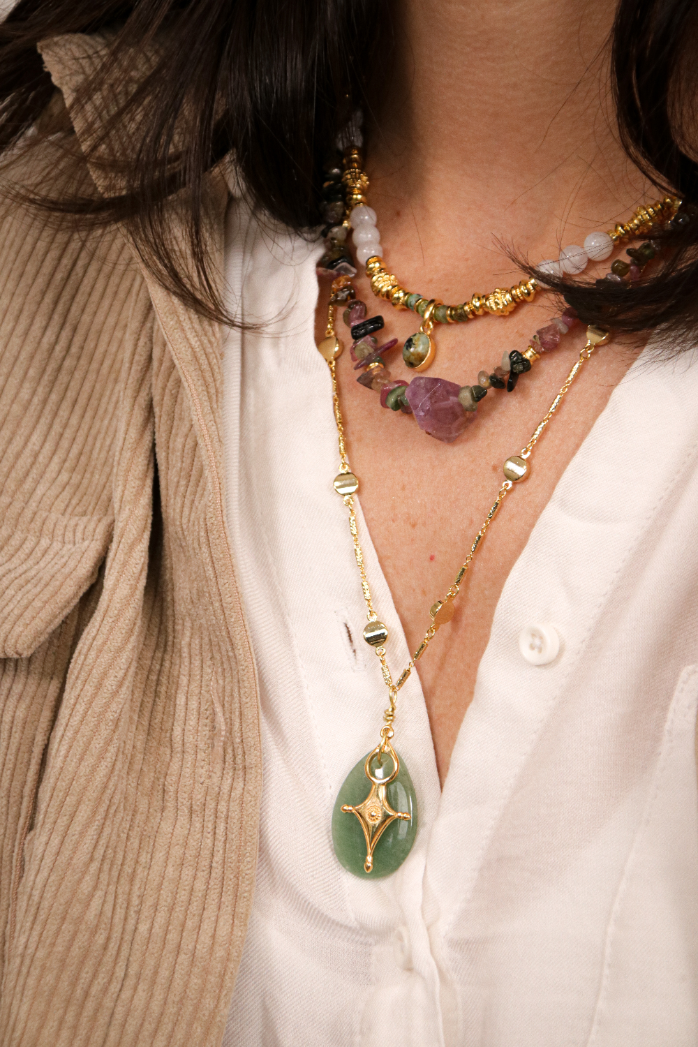 Esquema Joyería DIY Collar bohemio chic de varias vueltas con cuentas de piedras naturales Esquema Joyería DIY Collar bohemio chic de varias vueltas con cuentas de piedras naturales