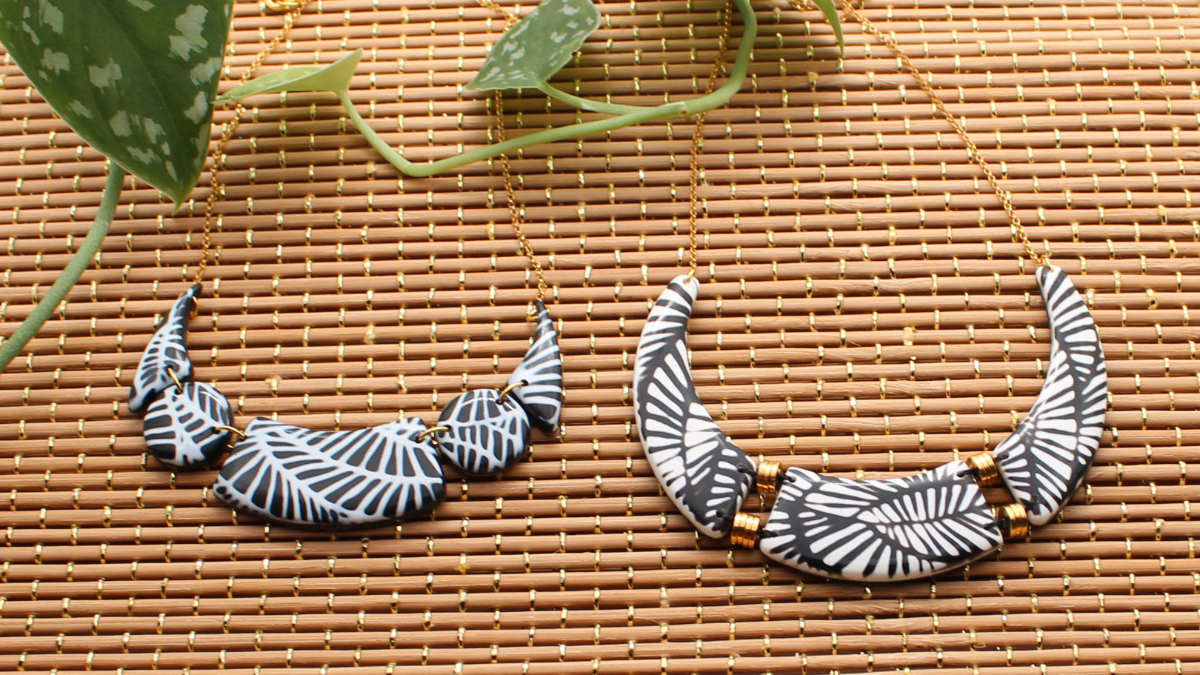 Esquema Collares con la técnica del polímero mokumé