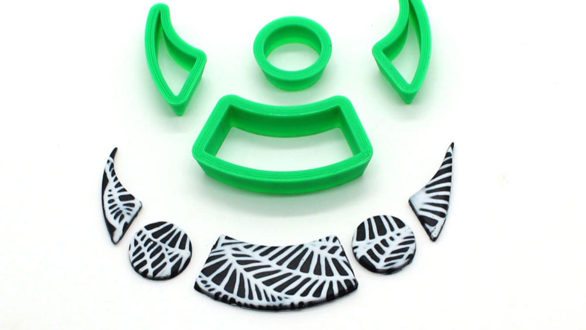 Collares con la técnica del polímero mokumé : Paso 7