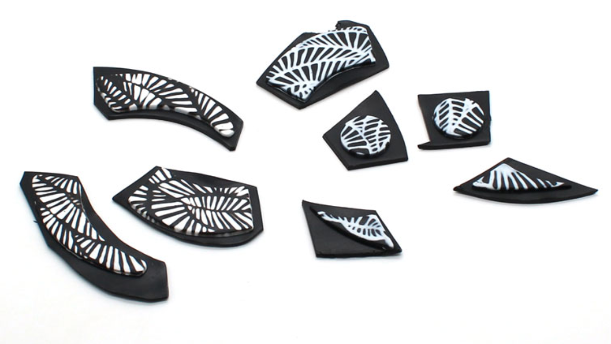 Collares con la técnica del polímero mokumé : Paso 8