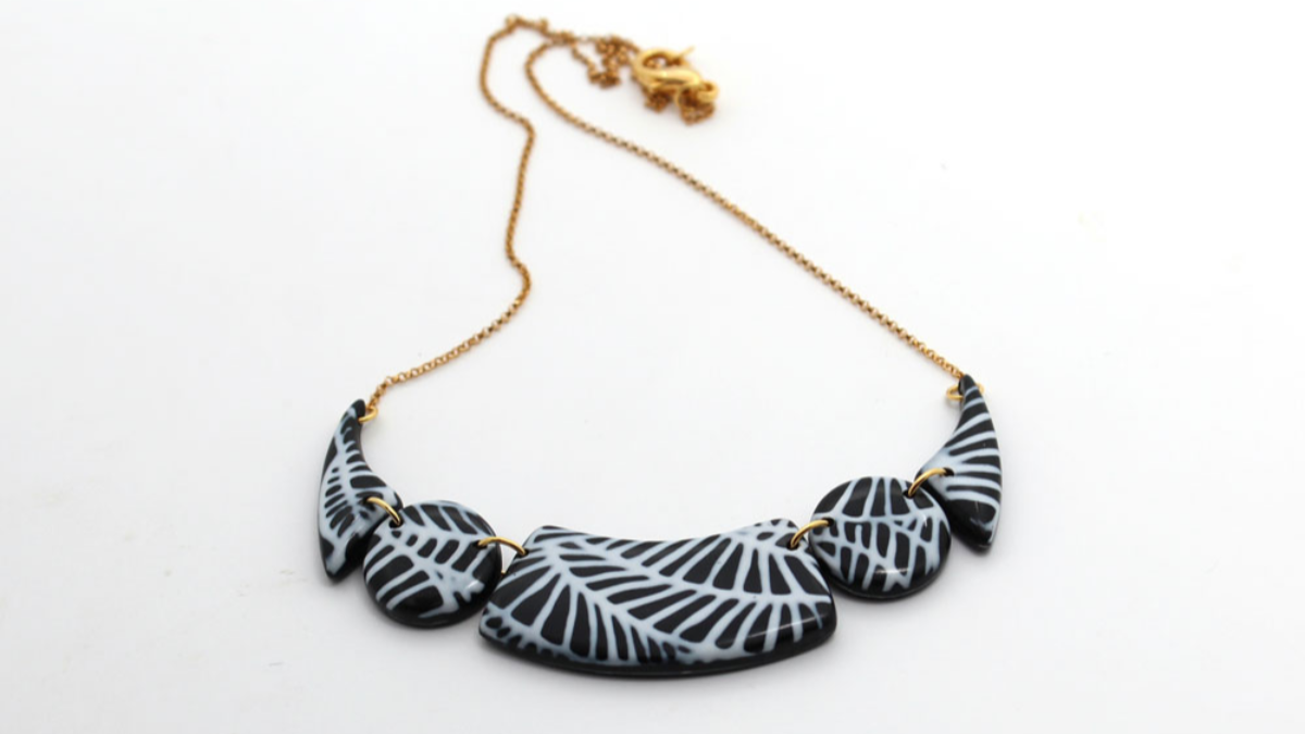 Collares con la técnica del polímero mokumé : Paso 12