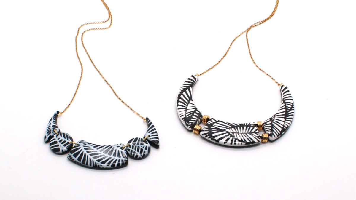 Collares con la técnica del polímero mokumé : Paso 15