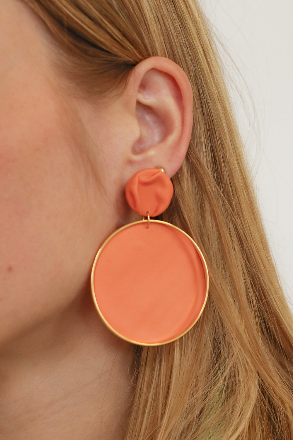 Pendientes XL de arcilla polimérica en color pastel