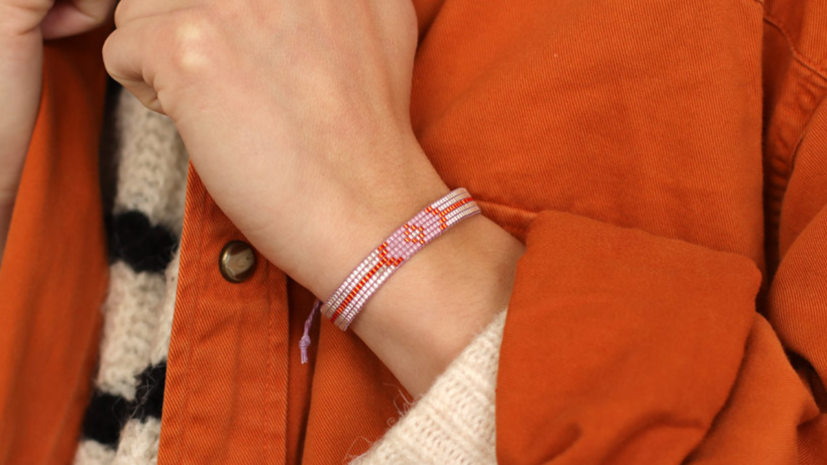 Pulsera en telar Miyuki delicas 15/0