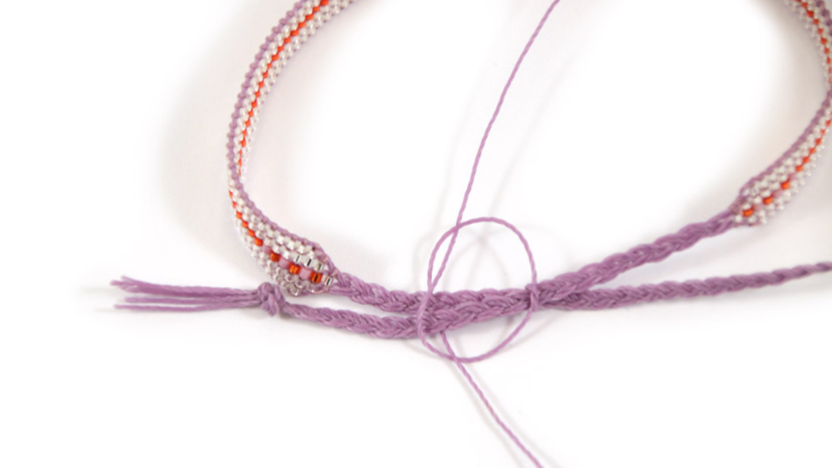 Pulsera en telar Miyuki delicas 15/0 : Paso 9 Pulsera en telar Miyuki delicas 15/0 : Paso 9