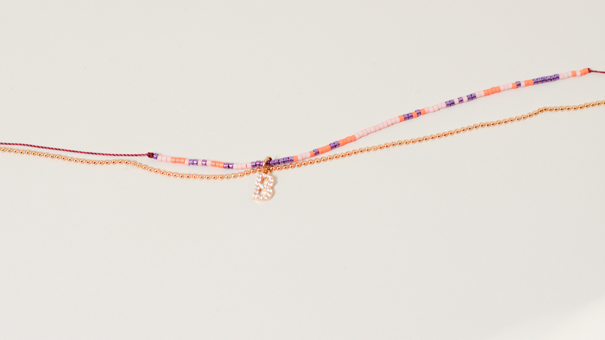 Pulsera de varias vueltas para principiantes con Heishi y Linhasita : Paso 8