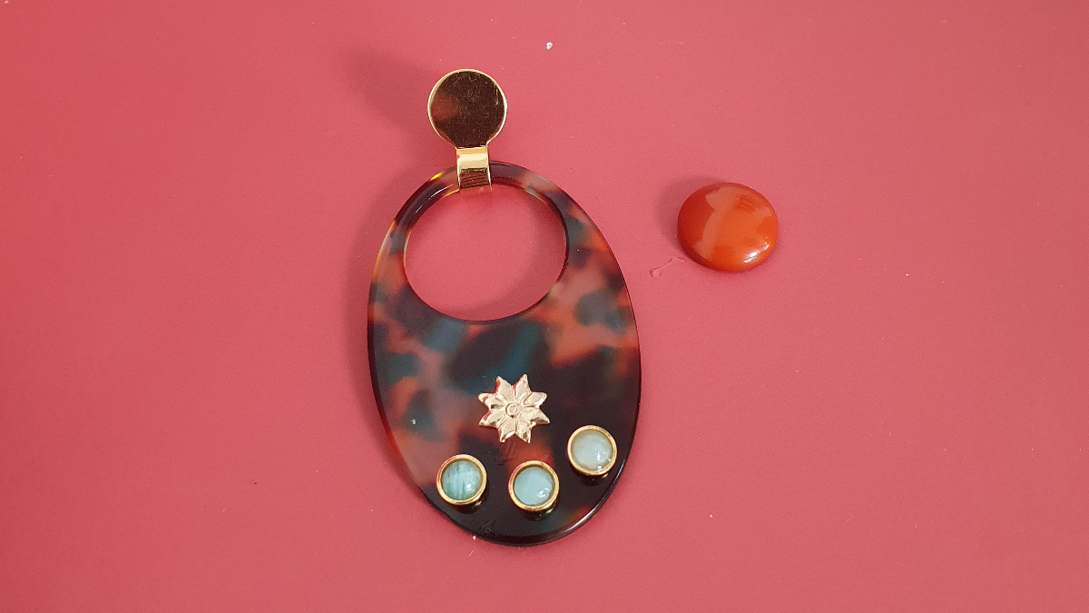 Originales pendientes de resina con piedras naturales de Amazonita : Paso 4 Originales pendientes de resina con piedras naturales de Amazonita : Paso 4