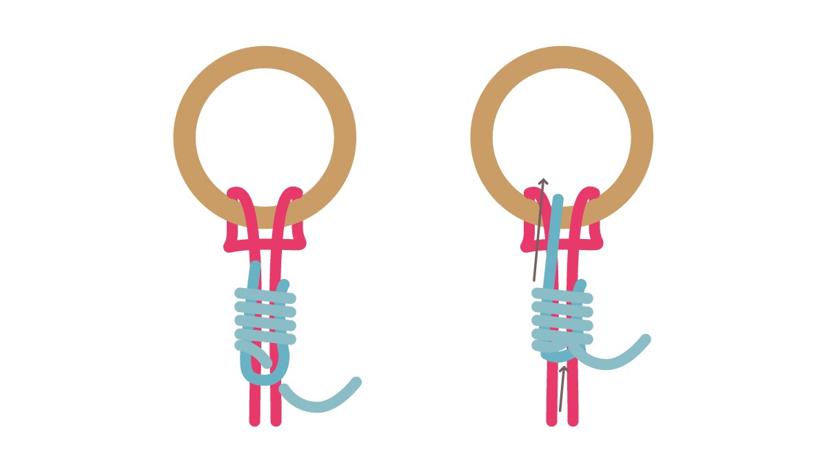 Suspensión de plantas de cuerda de macramé : Paso 3 Suspensión de plantas de cuerda de macramé : Paso 3