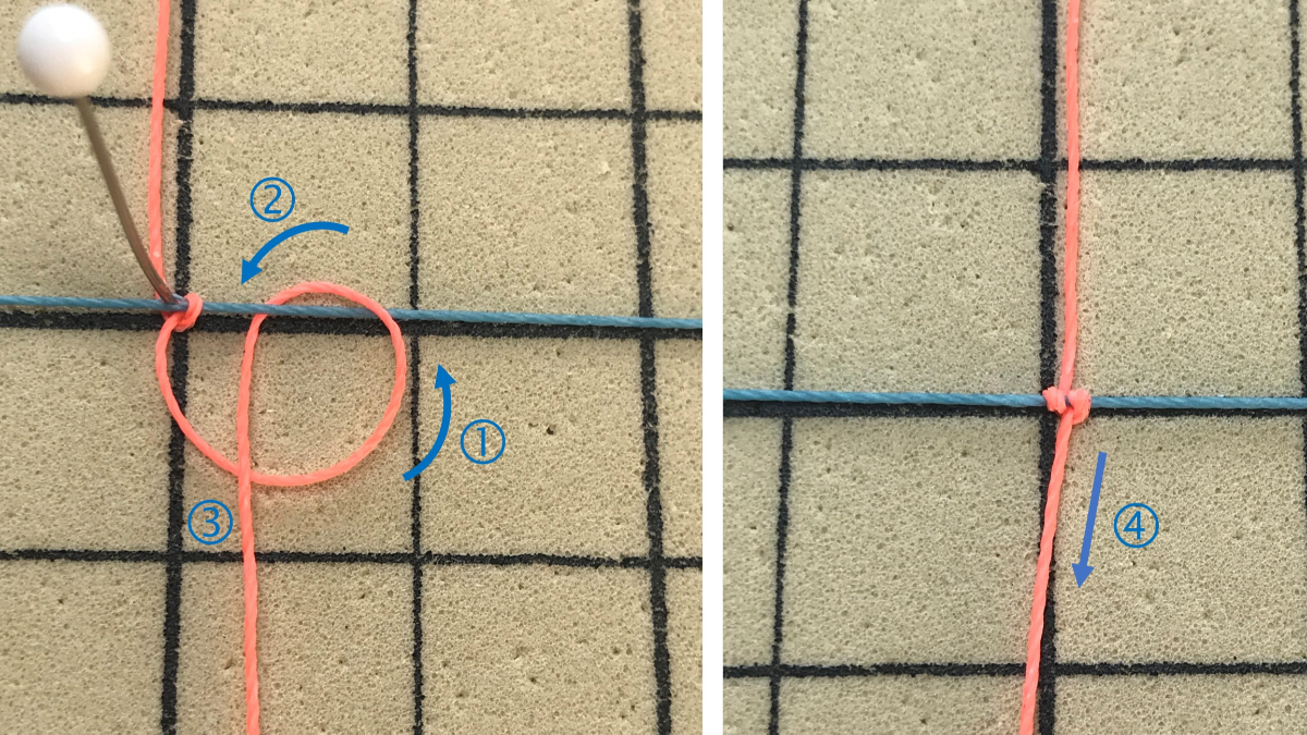 Pulseras lisas o estampadas en micro macramé con hilo encerado Linhasita : Paso 3