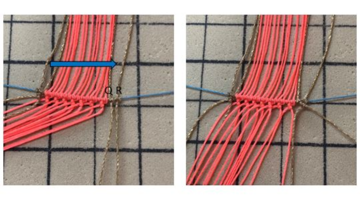 Pulseras lisas o estampadas en micro macramé con hilo encerado Linhasita : Paso 8