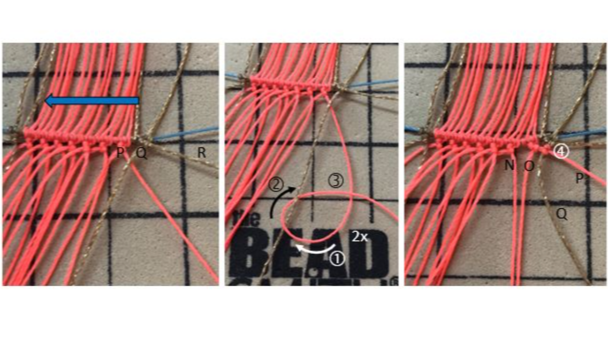 Pulseras lisas o estampadas en micro macramé con hilo encerado Linhasita : Paso 9