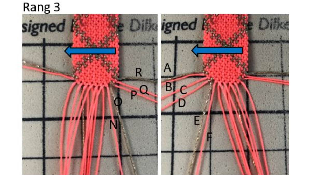 Pulseras lisas o estampadas en micro macramé con hilo encerado Linhasita : Paso 16