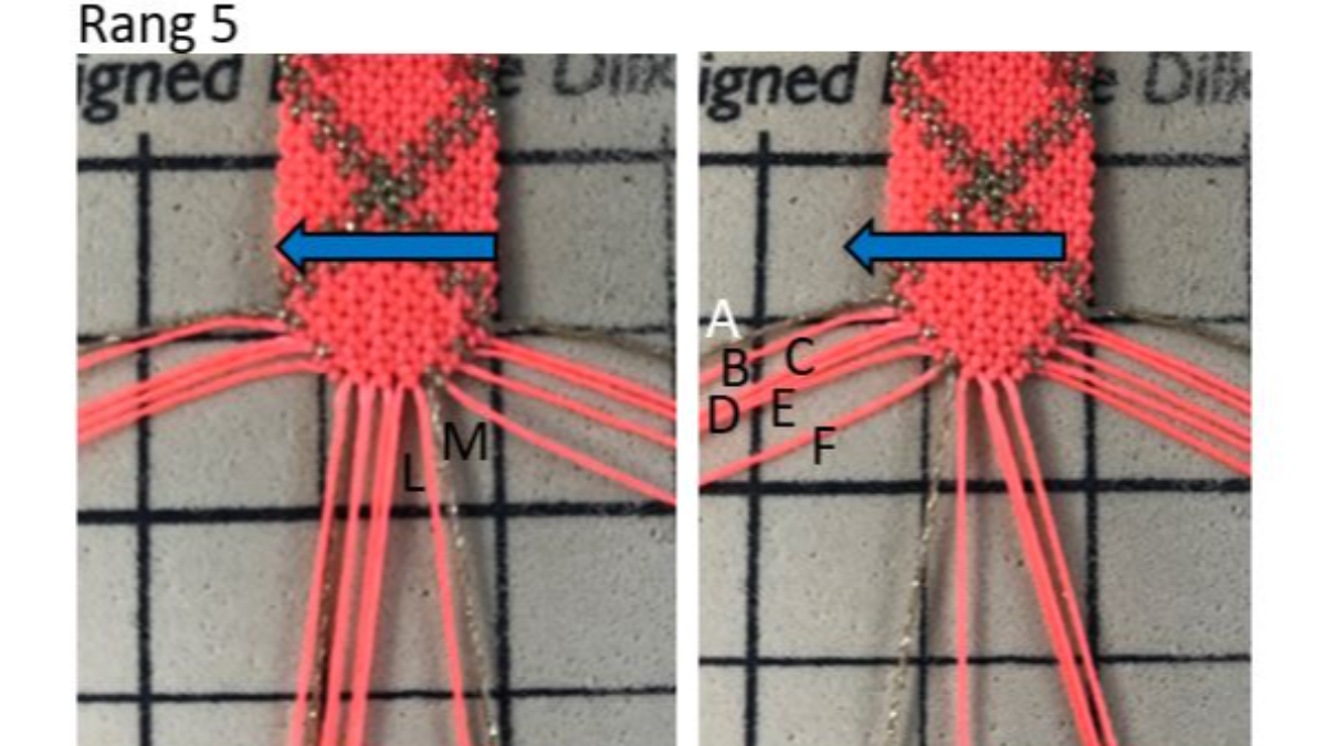 Pulseras lisas o estampadas en micro macramé con hilo encerado Linhasita : Paso 18