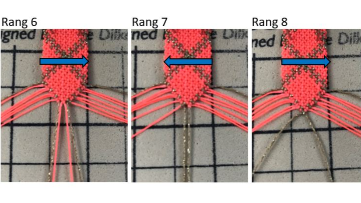 Pulseras lisas o estampadas en micro macramé con hilo encerado Linhasita : Paso 19