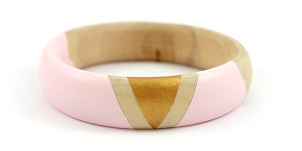 patrones geométricos de estilo escandinavo pulsera de madera : Paso 3