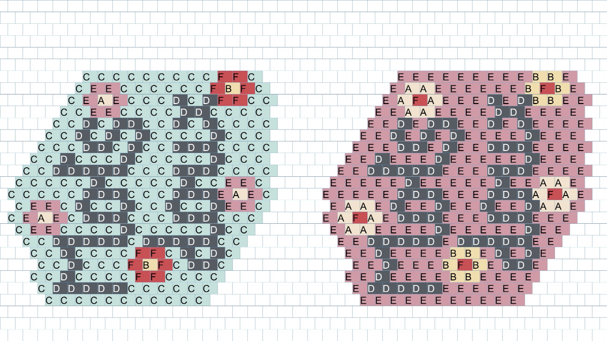 Patrón de bricolaje y tejido con el juego de cuentas Miyuki 11/0 Royal Mix : Paso 8