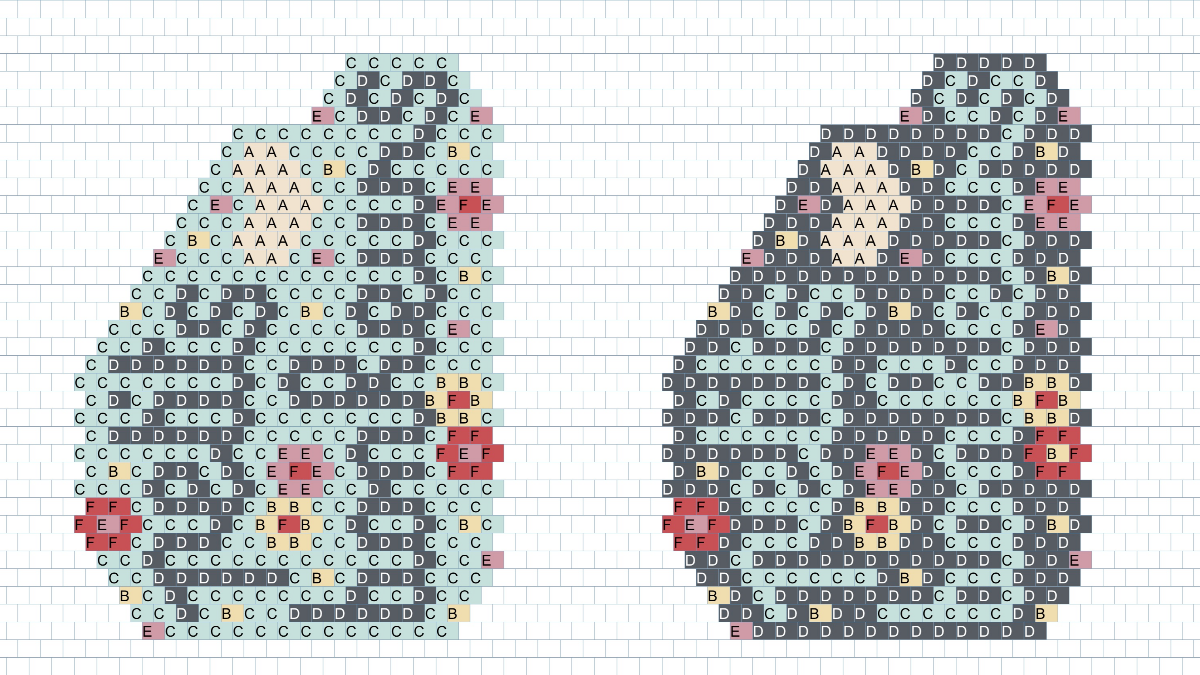 Patrón de bricolaje y tejido con el juego de cuentas Miyuki 11/0 Royal Mix : Paso 9