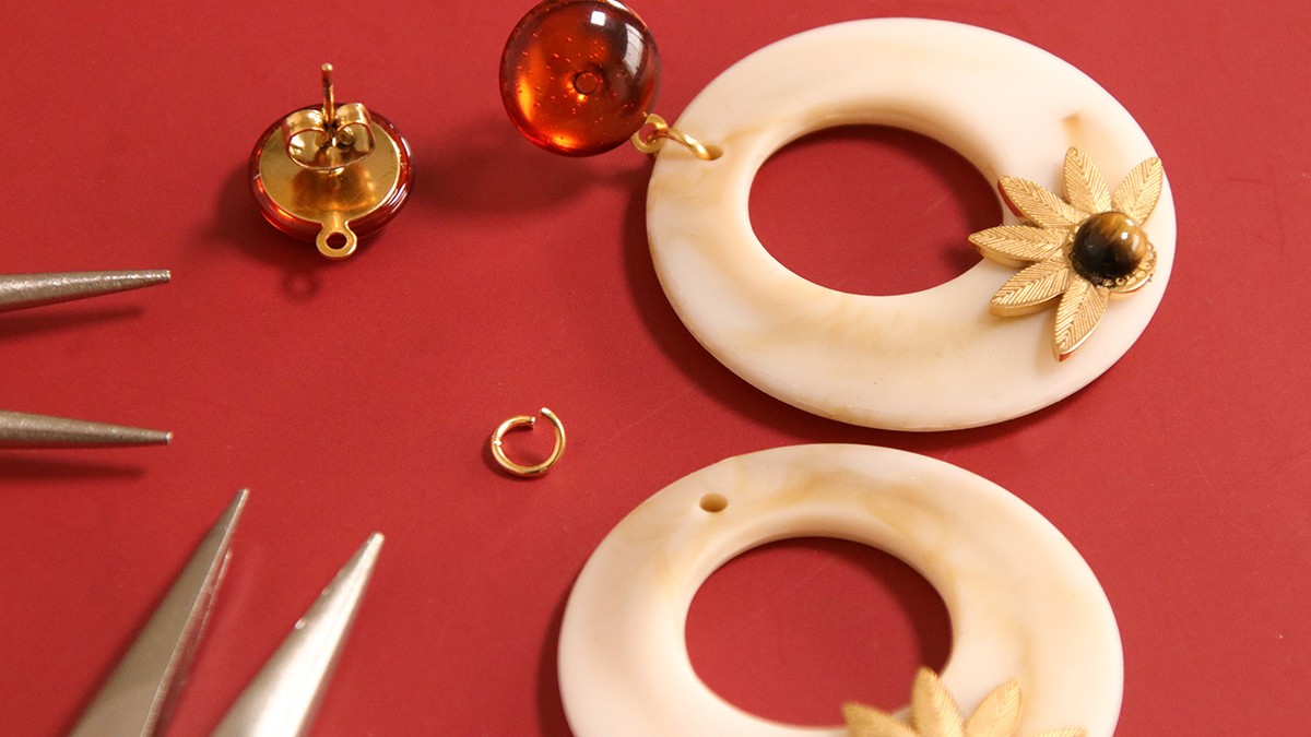 Pendientes de resina y cabujones de piedras preciosas : Paso 6 Pendientes de resina y cabujones de piedras preciosas : Paso 6