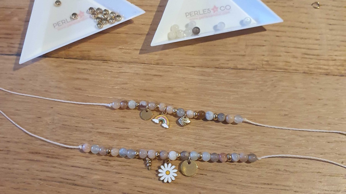 DIY Día de la Madre: Pulsera madre-hija en acero inoxidable y piedras preciosas : Paso 3