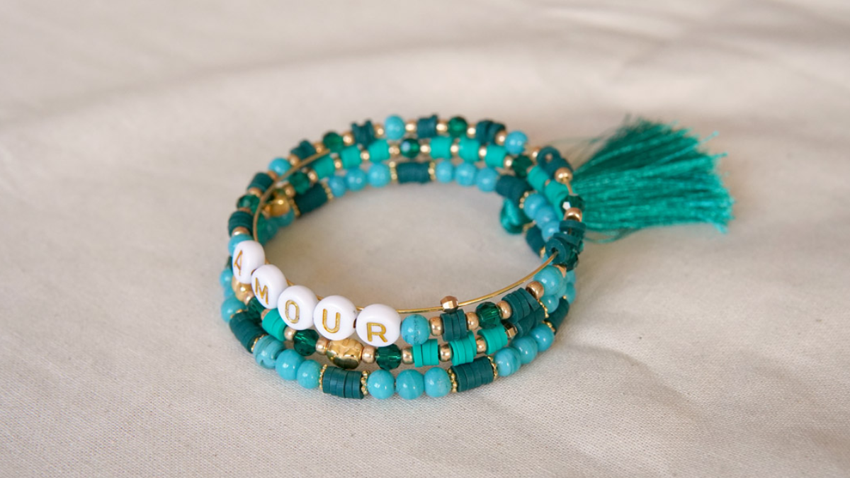 Pulsera de mensajes con muchas cuentas : Paso 3