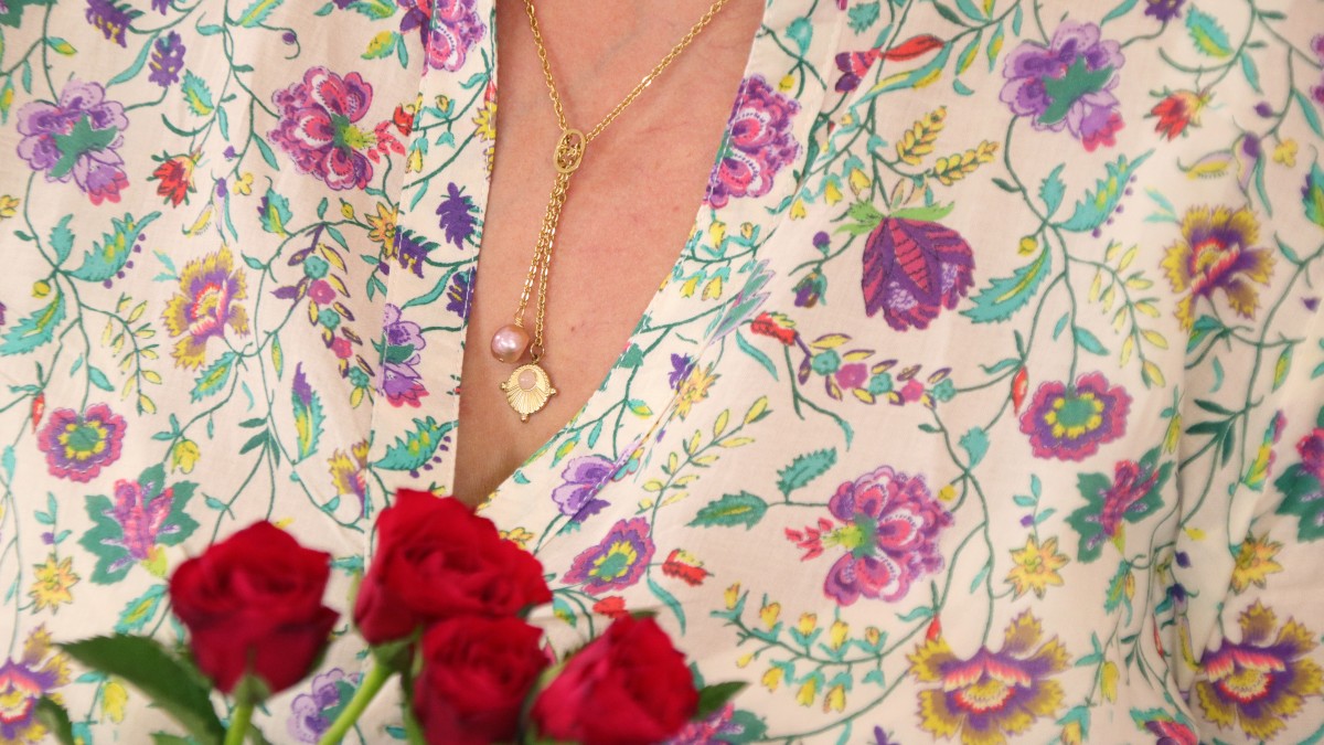 Collar DIY de acero inoxidable y perlas de agua dulce Collar DIY de acero inoxidable y perlas de agua dulce