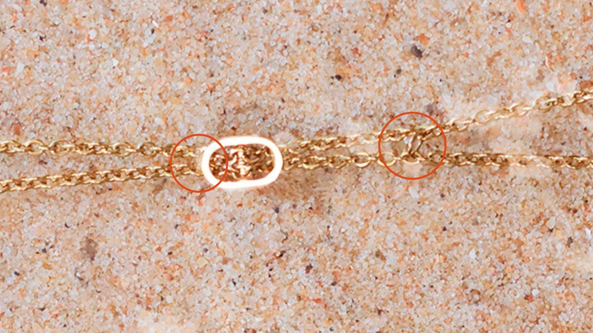 Collar DIY de acero inoxidable y perlas de agua dulce : Paso 2